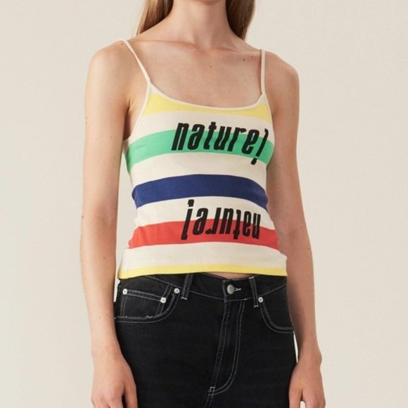 Ganni Tops - NWT Ganni Nature Tank Size Small